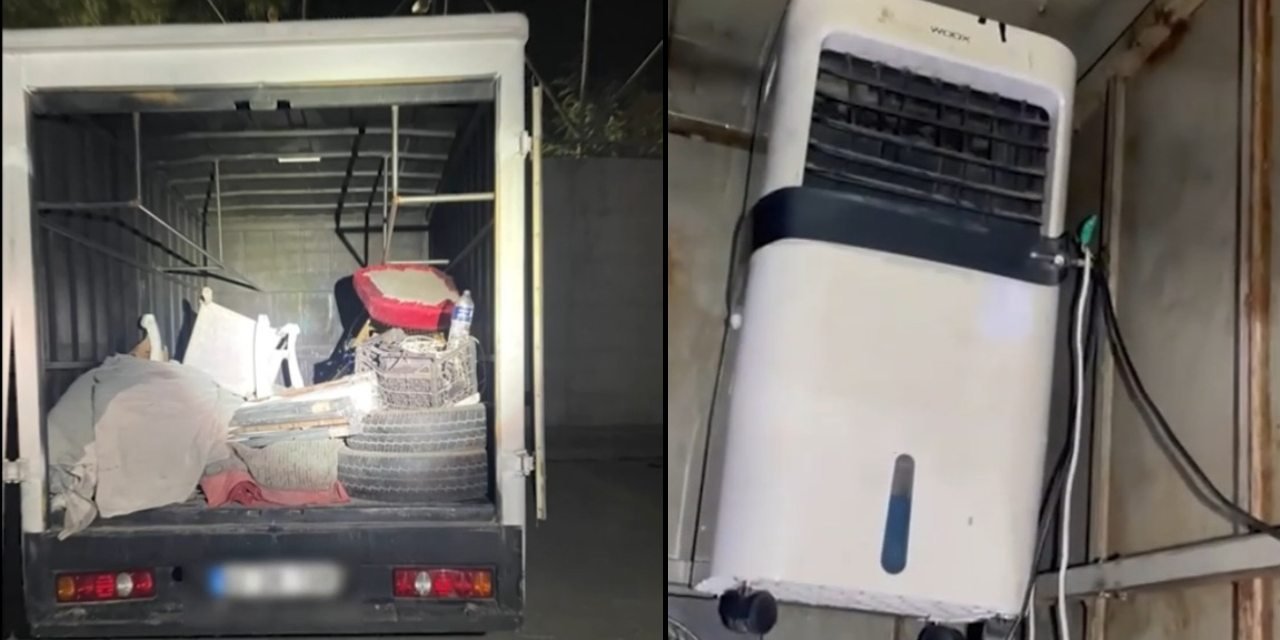 Fan ve klima düzeneğinin arkasından 11 kaçak göçmen çıktı