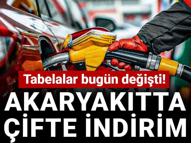 Akaryakıtta çifte indirim: Tabelalar bugün değişti!