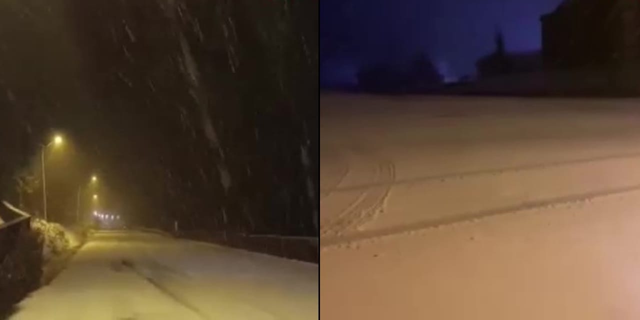 Beklenen kar Marmara'ya giriş yaptı! Etraf beyaza büründü