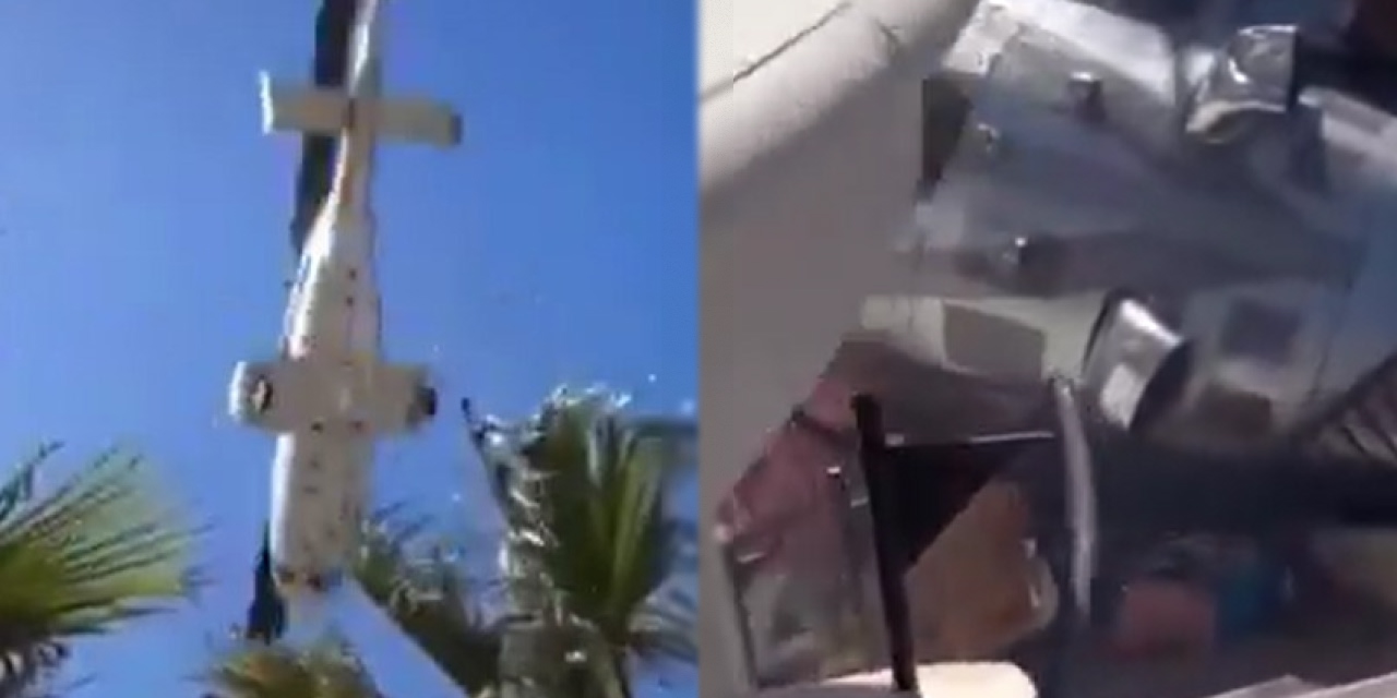 Plajda şok görüntüler ortaya çıktı: Üstlerine helikopter düştü
