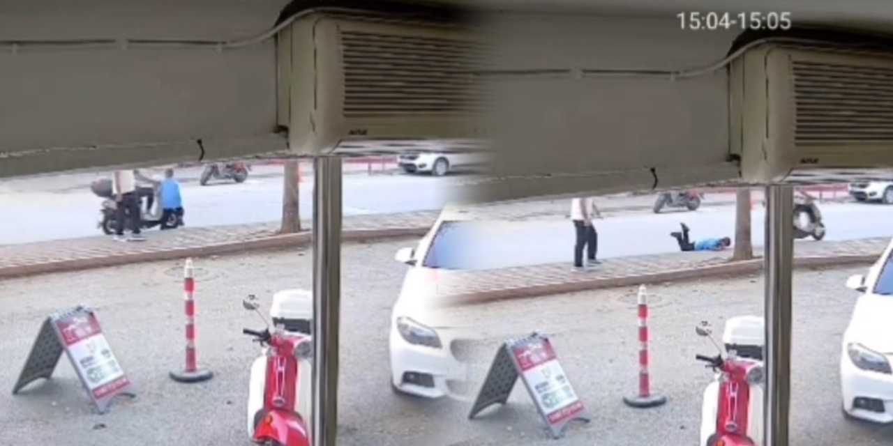 Ters yönden giden motosikletli çocuğa çarptı! Korkunç anlar kamerada