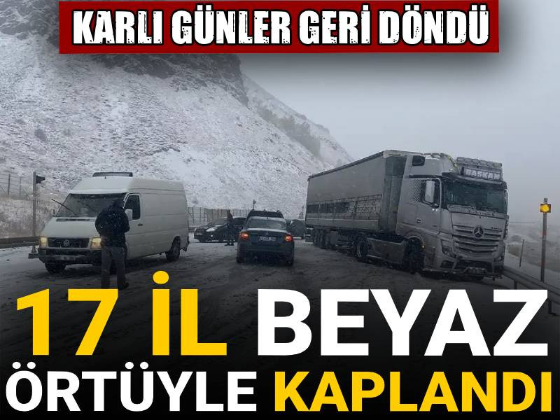 Karlı günler geri döndü: 17 il beyaz örtüyle kaplandı