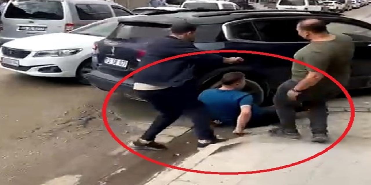 Tartıştığı husumetlisinin ayaklarını ciple ezdi