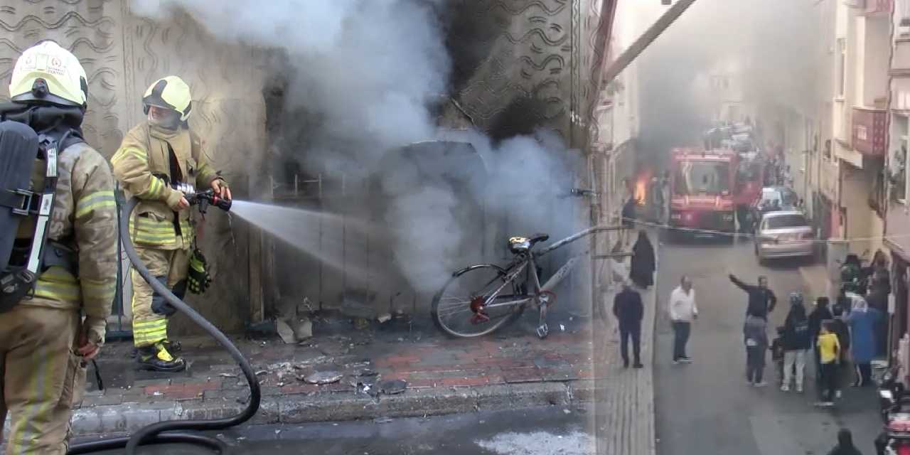 Esenler’de ev alev alev yandı!