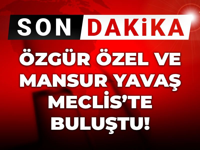 Son Dakika | Özel ve Yavaş Meclis'te buluştu