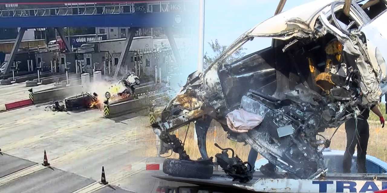 Arnavutköy’de feci kaza! Beton bariyerlere çarptı: Alev alan araçta can verdi