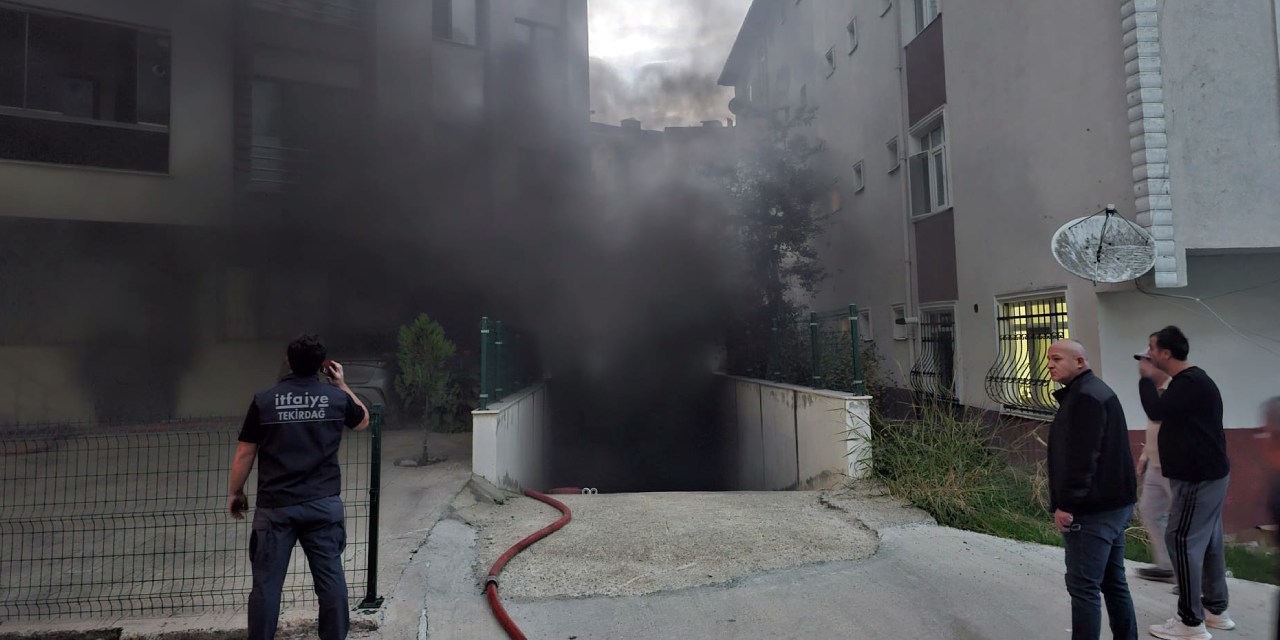 Apartman otoparkında patlama!