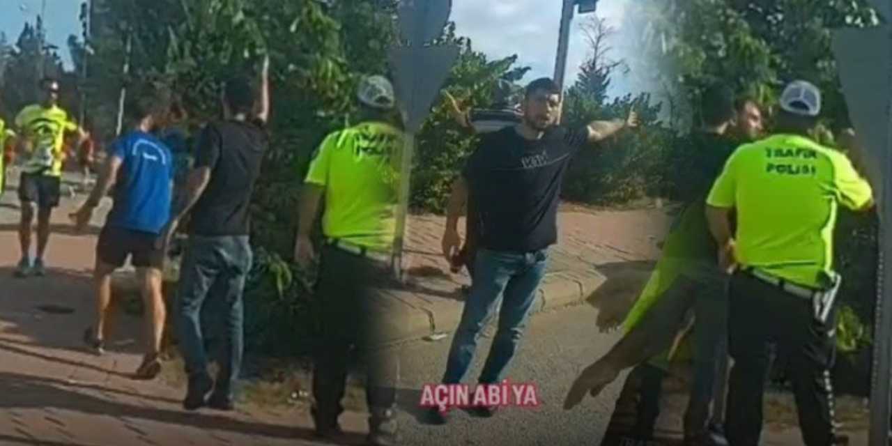 Adana halk koşusu bu görüntülerle tarihe geçti: Koşucuyu kenara çekip tartakladı