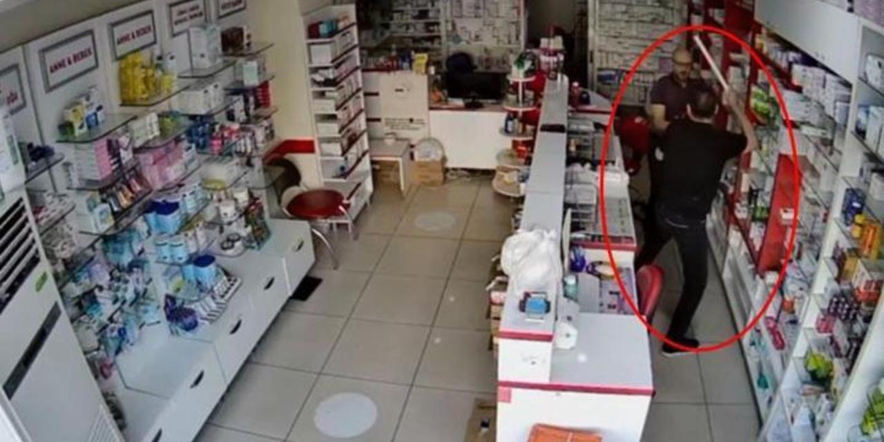 Eczanede 'reçete' kavgası! Sopayla saldırdı