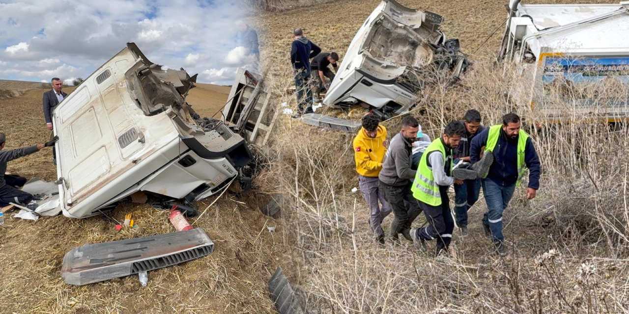 Tekirdağ’da feci kaza! Çöp kamyonu tarlaya devrildi: Yaralılar var