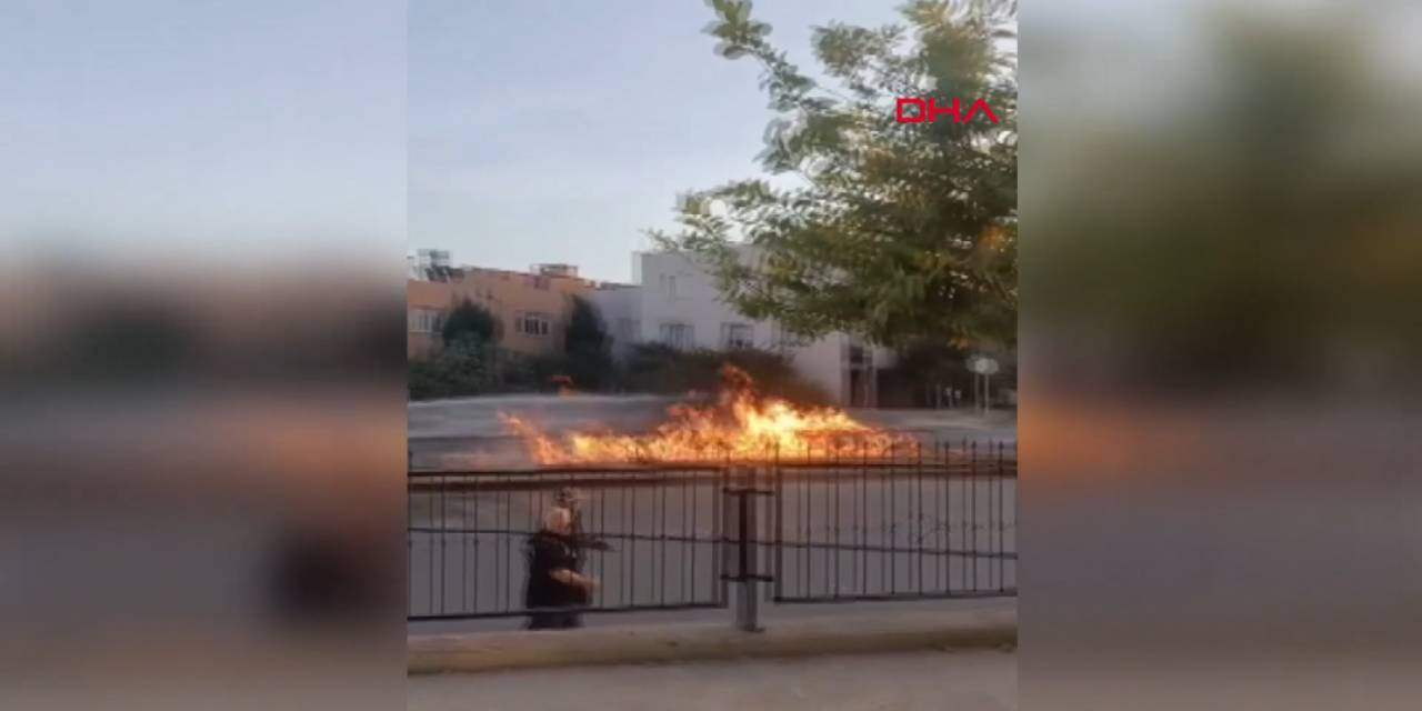 İnternet çalışması sırasında doğal gaz borusu zarar gördü: Çıkan yangında 2 kişi yaralandı