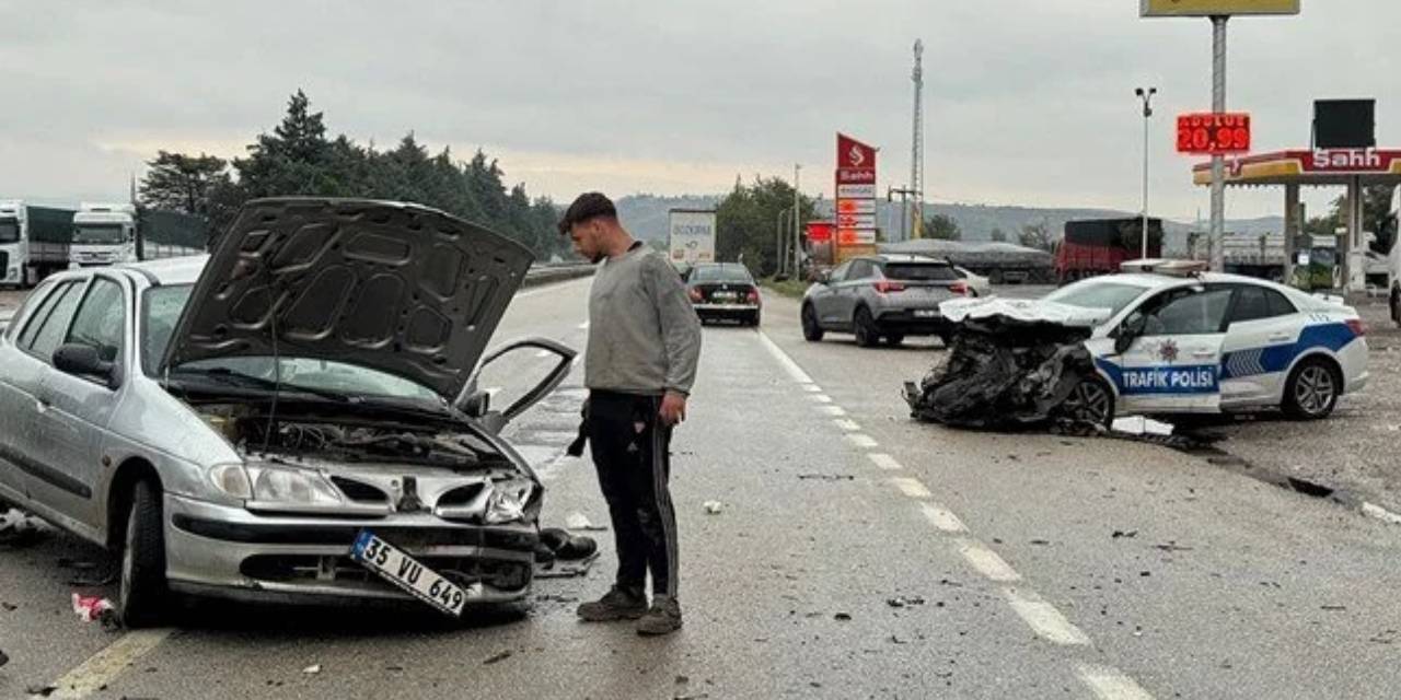 Polis aracıyla çarpışan aracın sürücüsü hayatını kaybetti