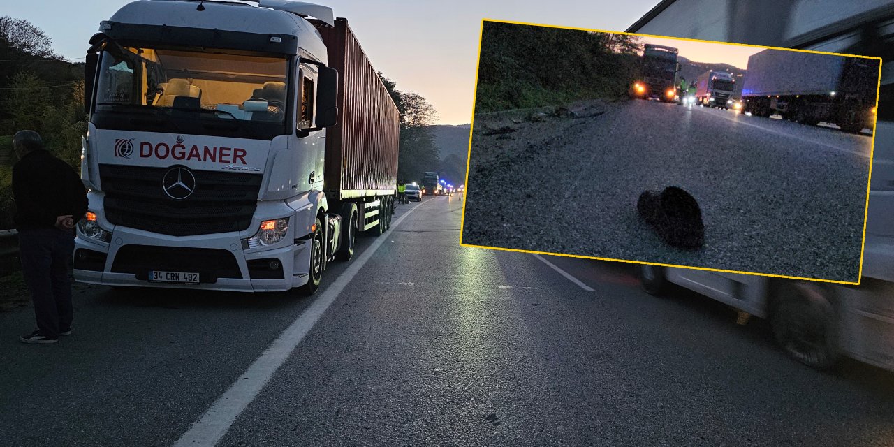 Otoyolda acı olay: Genç sürücüye lastik değiştirirken TIR çarptı