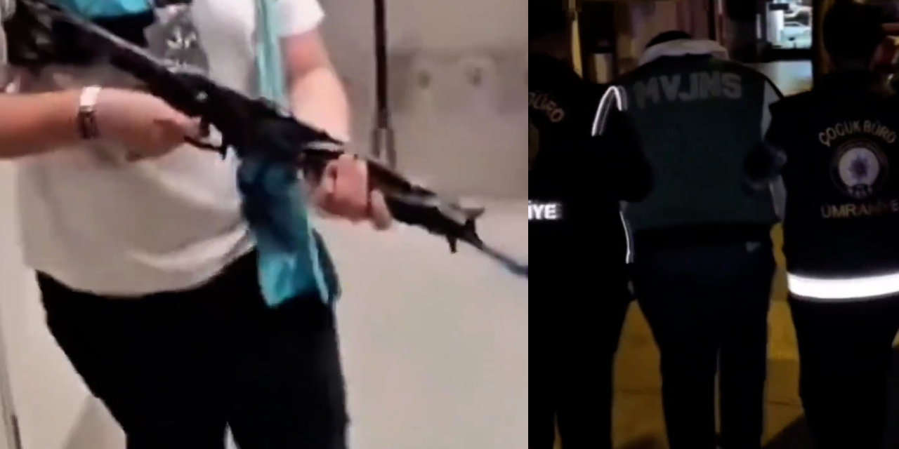 Metroya kalaşnikof ile bindi büyük panik yaşandı!  Gerçek ortaya çıktı