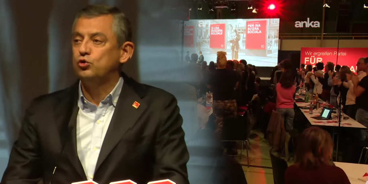 Özgür Özel İsviçre'de ayakta alkışlandı