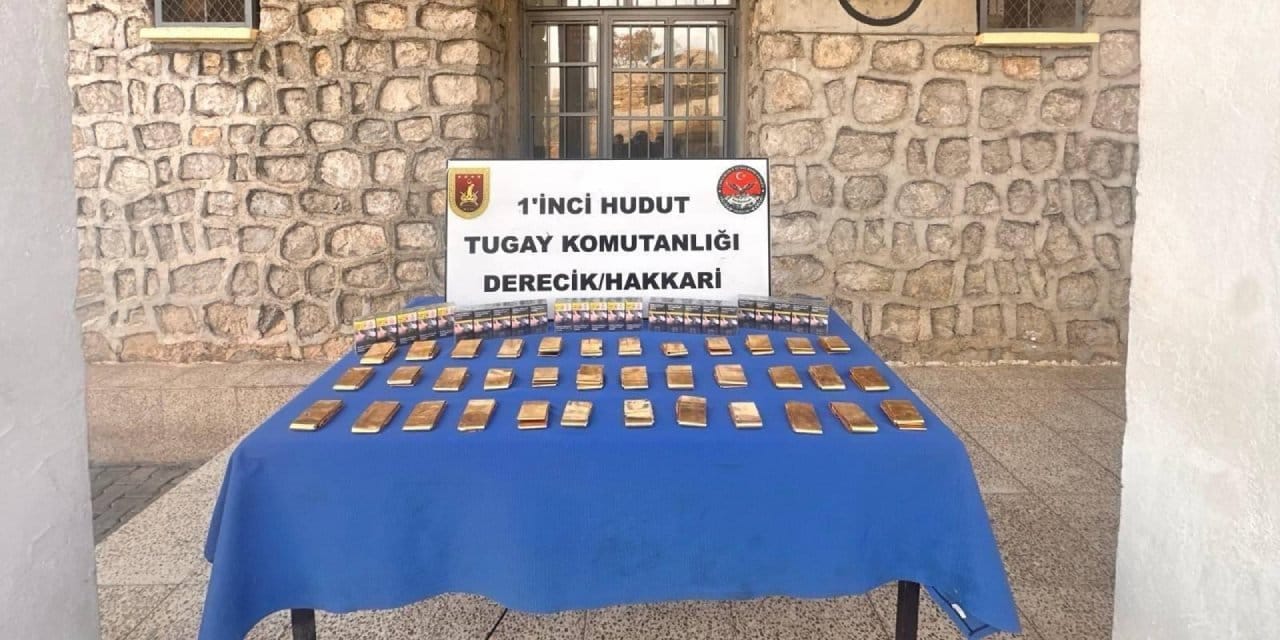 Hakkari sınırında büyük kaçakçılık operasyonu: 36 kilogram altın ele geçirildi