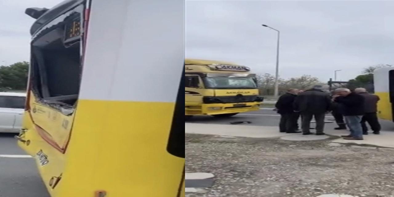 İstanbul'da kamyonun çarptığı İETT otobüsündeki 9 yolcu yaralandı