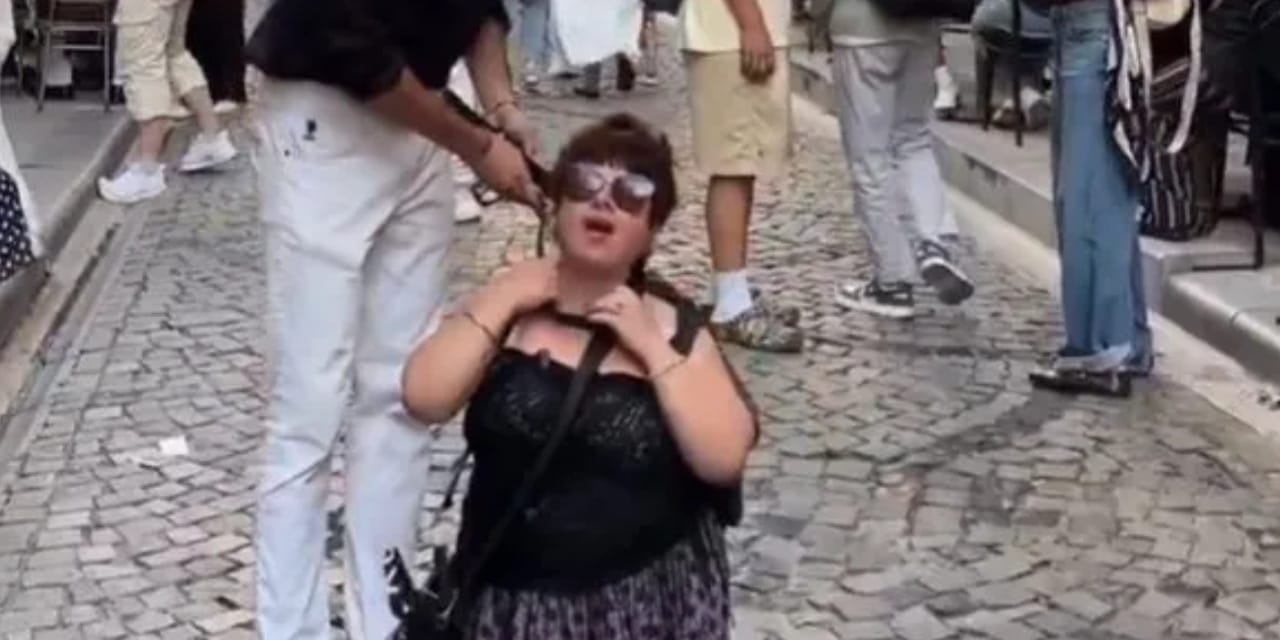 Galata'daki tasmalı yürüyüşe tutuklama! Kadını yerde sürükleyip miyavlatmıştı