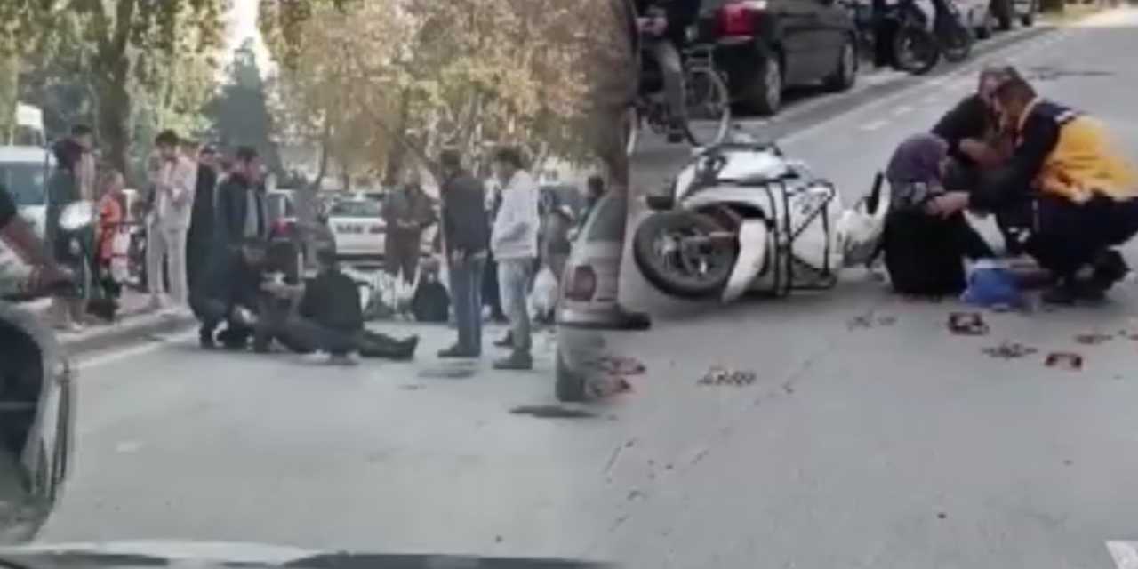 Bursa’da korkutan kaza! Karşıya geçmek isteyen yayaya motosiklet çarptı