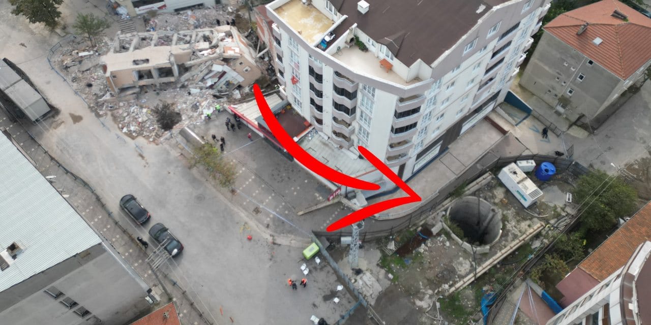 Gebze'de 16 bina tahliye edildi! Enkazın yanında kocaman metro deliği var yetkililerden açıklama yok