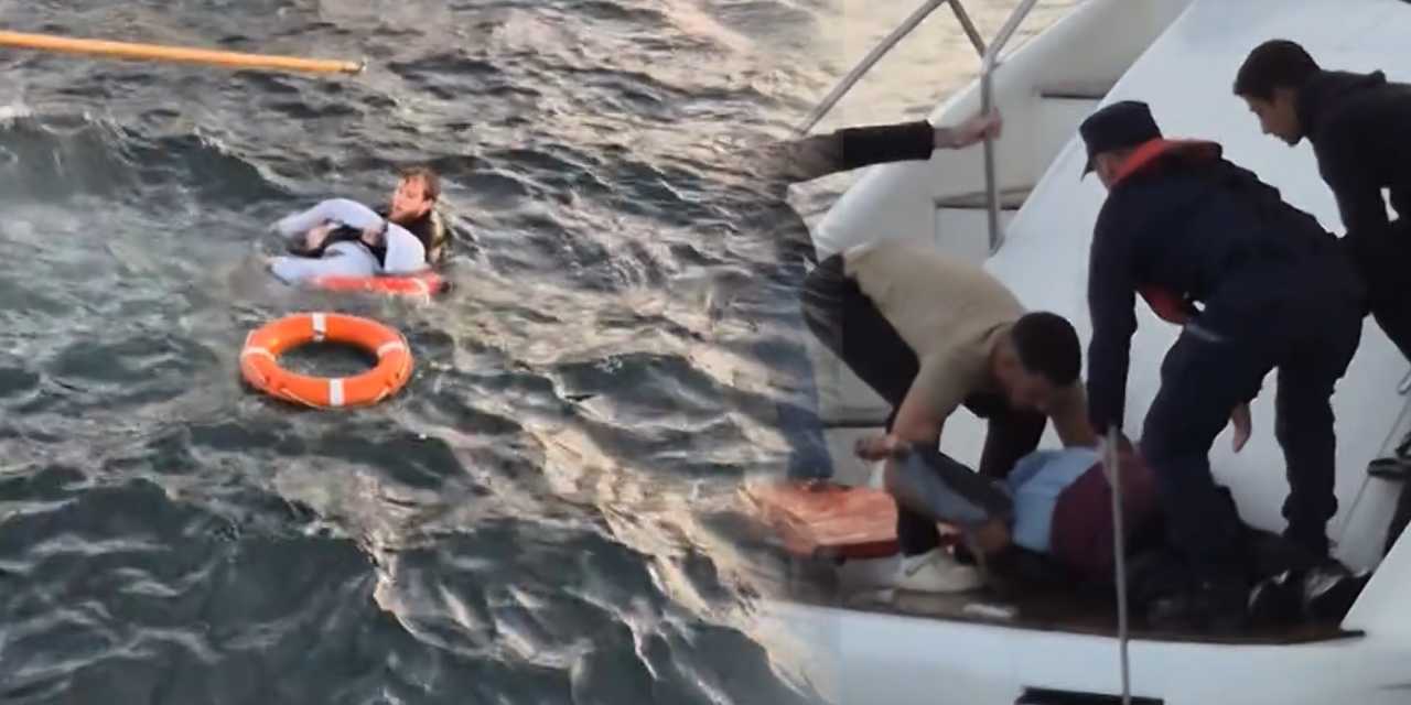 İstanbul Boğazı’nda panik anları! Denize düşen kadını suya atlayarak kurtardı