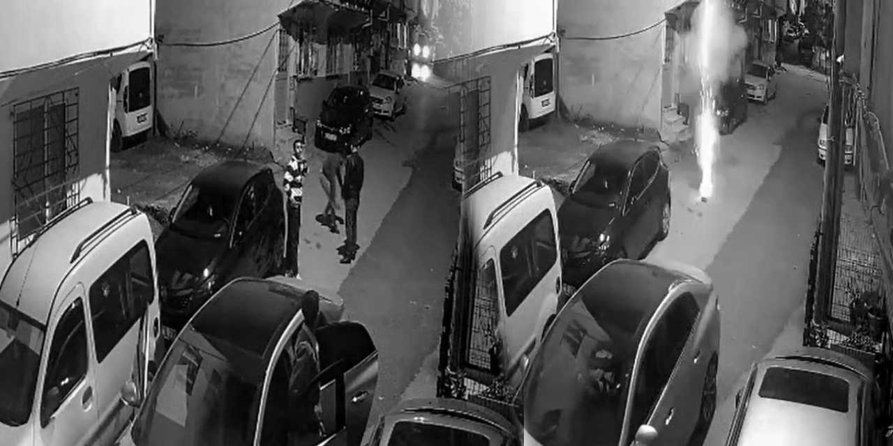 Gece yarısı sokağın ortasında havai fişek patlattılar!