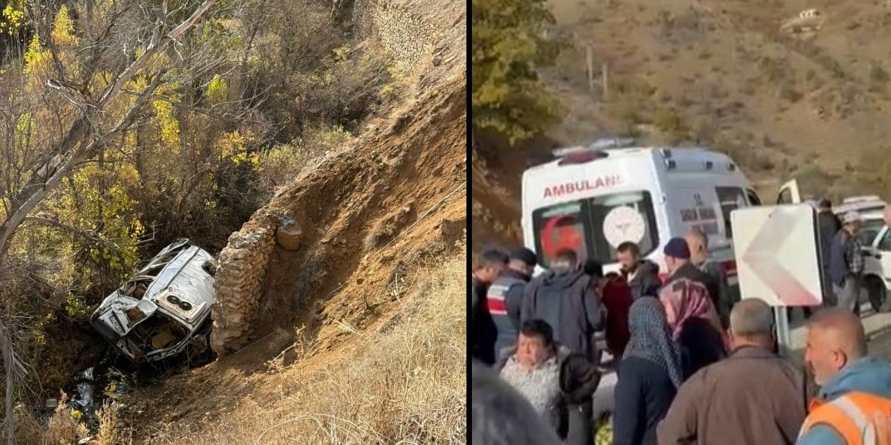 Okul yolunda feci kaza: Öğrenci servisi uçuruma yuvarlandı