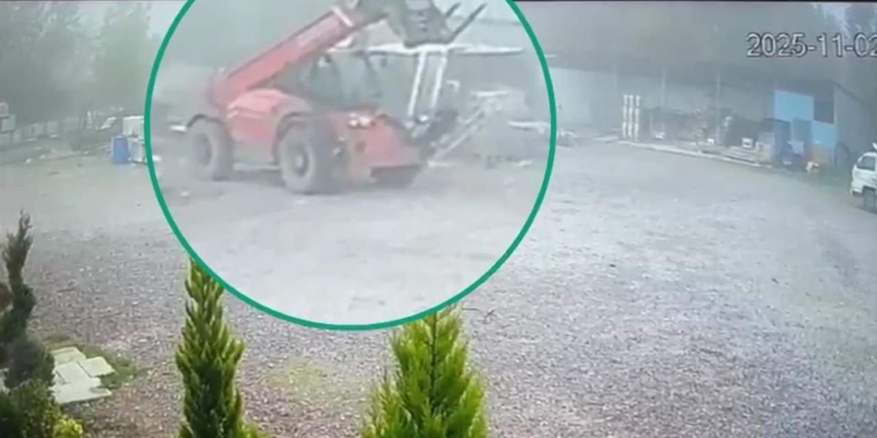 Hırsızlar bu sefer iş makinesini çaldı