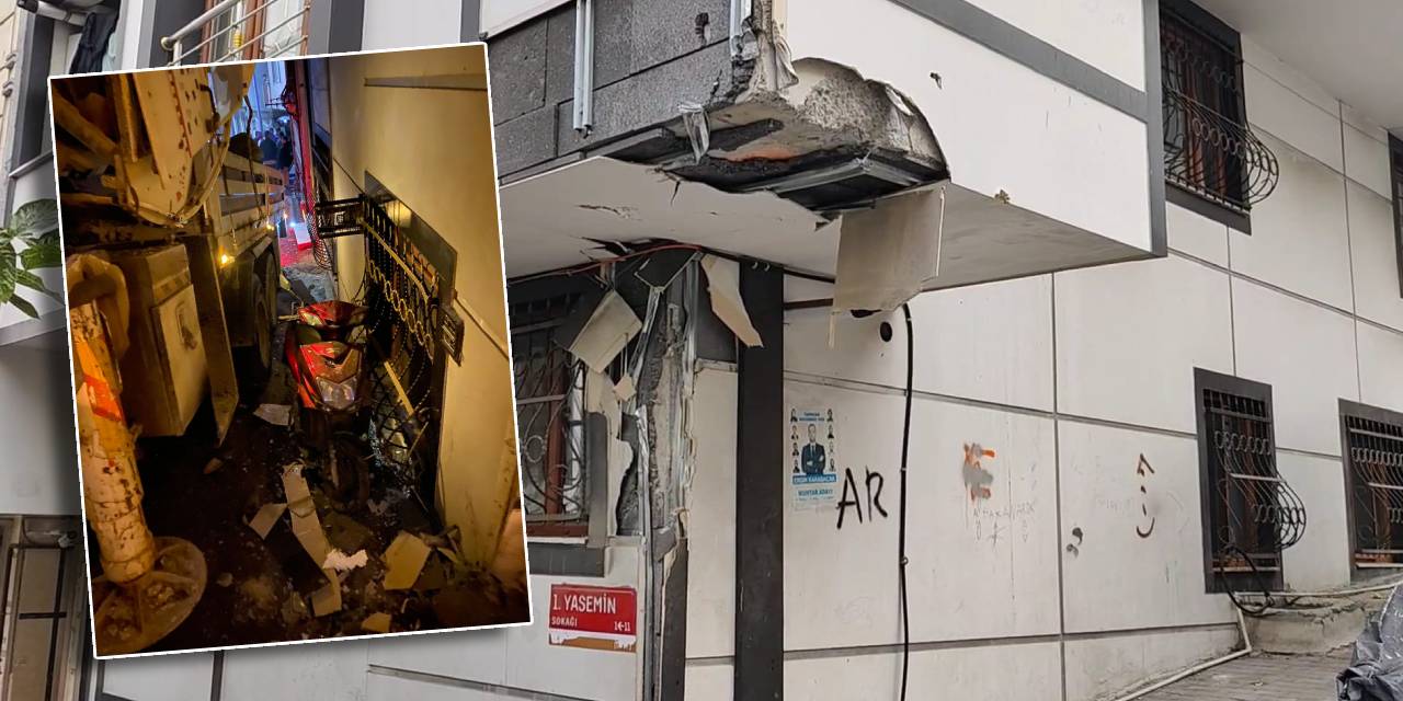 Şoförün hakimiyetini kaybettiği vinç dehşet saçtı!