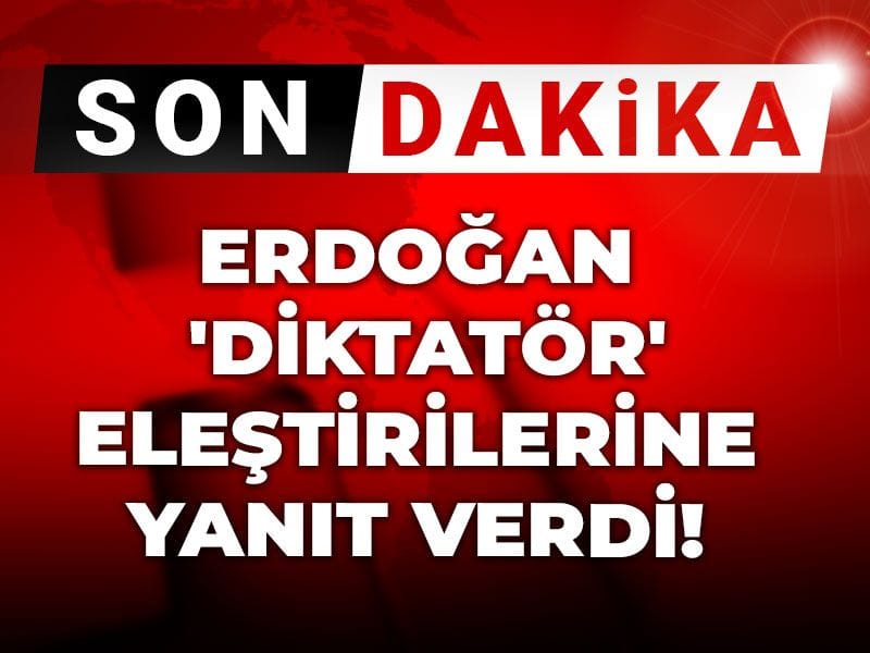Son Dakika | Erdoğan 'Diktatör' eleştirilerine yanıt verdi