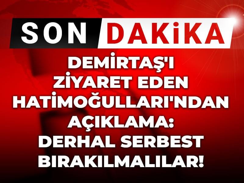 Demirtaş'ı ziyaret eden Tülay Hatimoğulları'ndan açıklama: Derhal serbest bırakılmalılar!