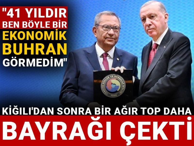 Kiğılı'dan sonra bir ağır top daha bayrağı çekti: 41 yıldır ben böyle bir ekonomik buhran görmedim