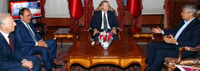 Demirören ve Lucescu, Erdoğan'ı ziyaret etti