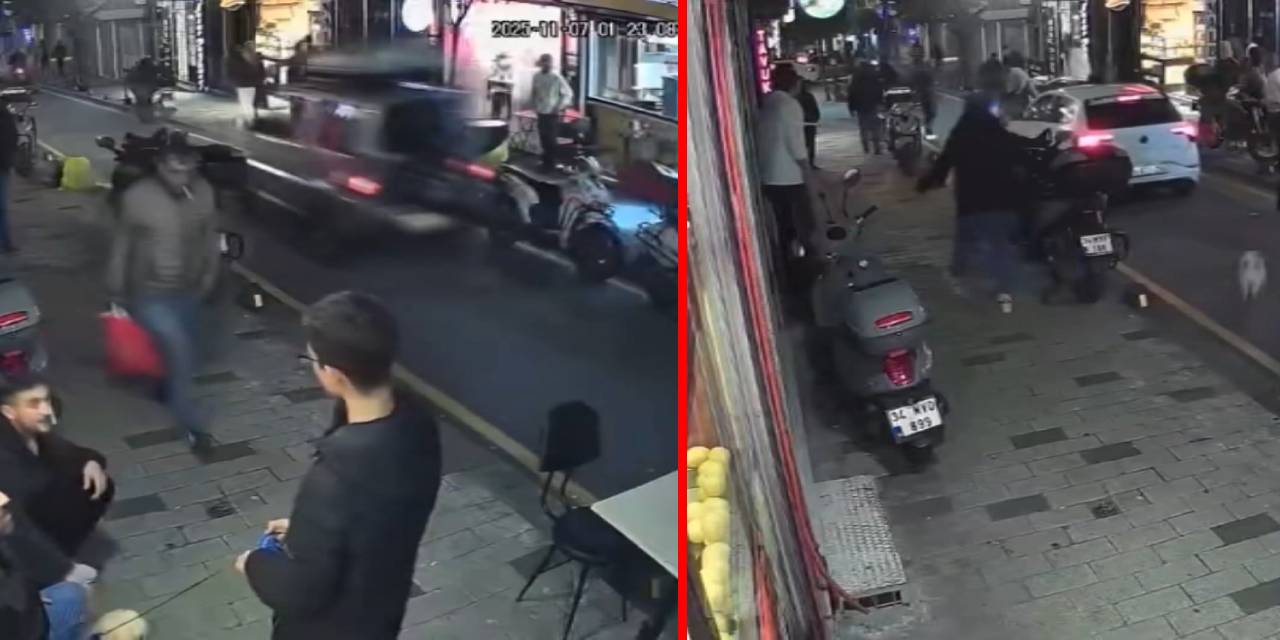 Şişli'de cip sürücüsü motosikletliye çarpıp kaçtı