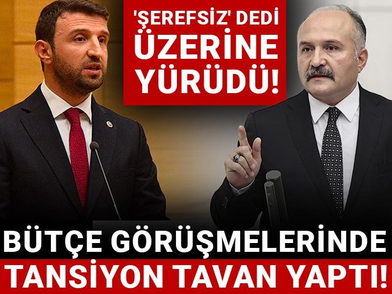 Bütçe görüşmelerinde tansiyon tavan yaptı! 'Şerefsiz' dedi üzerine yürüdü!