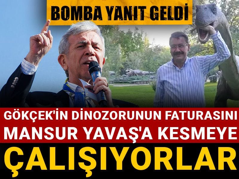 Gökçek'in dinozorunun faturasını Mansur Yavaş'a kesmeye çalışıyorlar: Bomba yanıt geldi