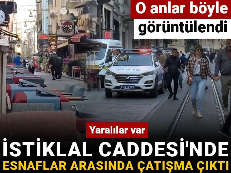İstiklal Caddesi'nde esnaflar arasında çatışma çıktı!