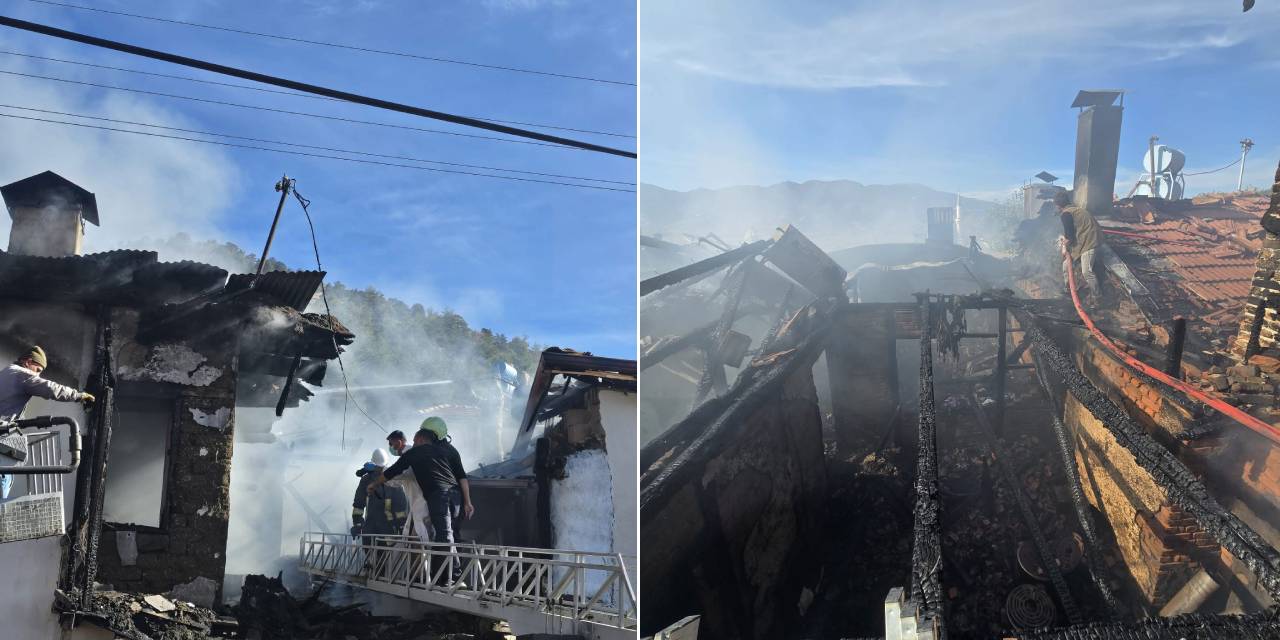 Burdur'da yaşlı çift evlerinde çıkan yangında yaşamını yitirdi