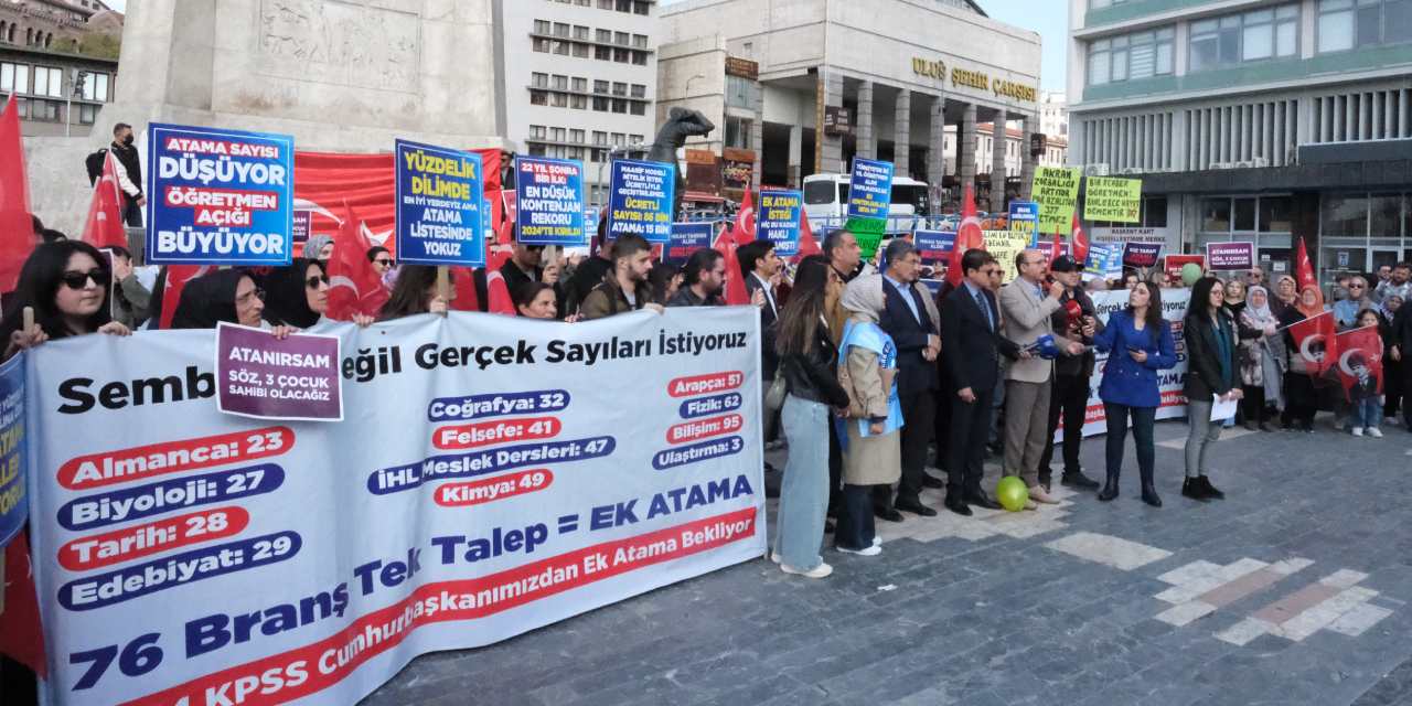 Öğretmen adaylarından Ankara’da eylem: Biz atandık, sadece kontenjanlar yetersiz