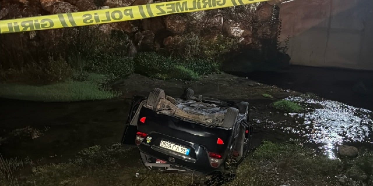Alkollü sürücünün aracı dereye uçtu: Yolcu öldü