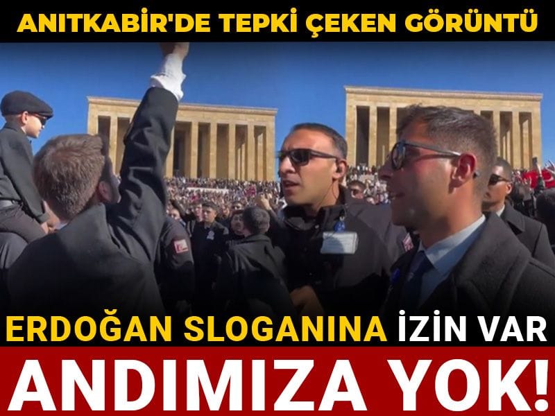 Erdoğan sloganına izin var andımıza yok!