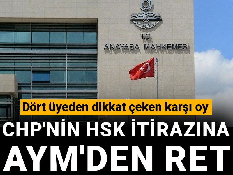 CHP'nin HSK itirazına AYM'den ret: Dört üyeden dikkat çeken karşı oy
