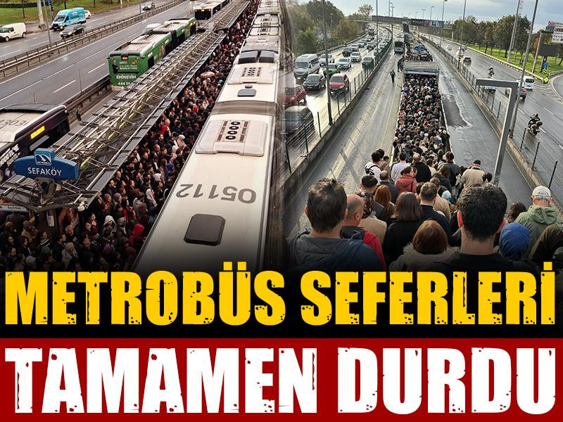 Metrobüs seferleri tamamen durdu