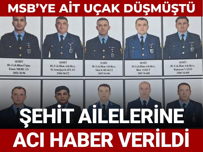 20 askerin bulunduğu uçak düşmüştü: Şehit ailelerine acı haber bildirildi