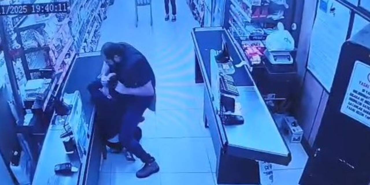 Market çalışanını feci şekilde darbetti! O anlar kamerada