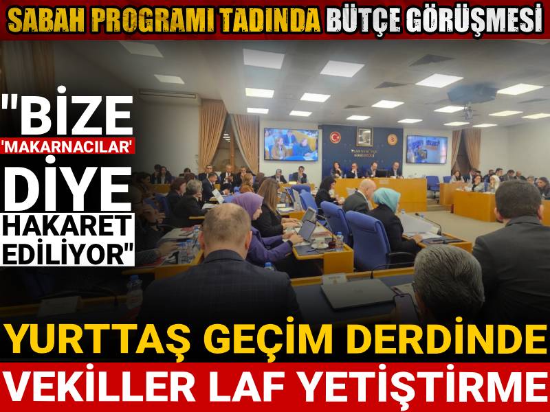 Sabah programı tadında bütçe görüşmesi: Yurttaş geçim derdinde vekiller laf yetiştirme