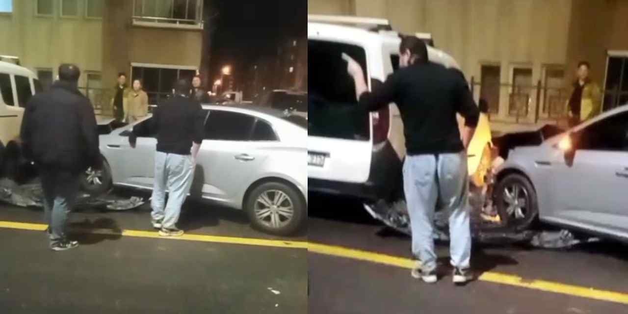 Kaza yapan oğluna kızdı: Sürücünün yardımına komşuları koştu