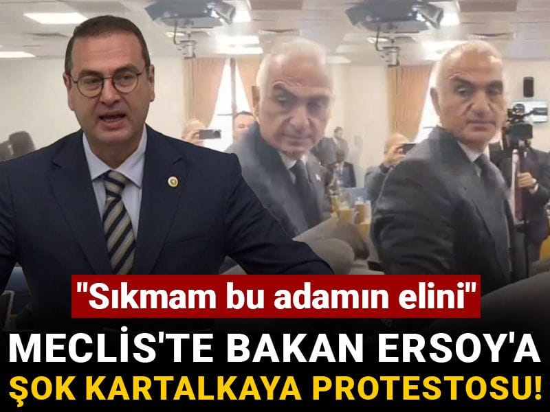 Meclis'te Bakan Ersoy'a şok Kartalkaya protestosu! "Sıkmam bu adamın elini"