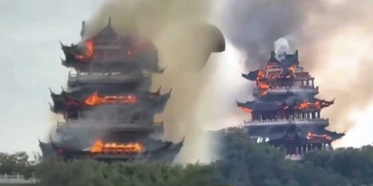 Bin 500 yıllık tarihi tapınakta yangın paniği!