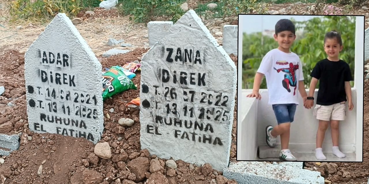 Kazada ölen kardeşler Adar ve Zana yan yana toprağa verildi
